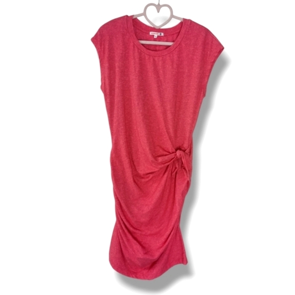 Sundry Knot-Front Dress in Red Size Medium - Picture 2 of 5